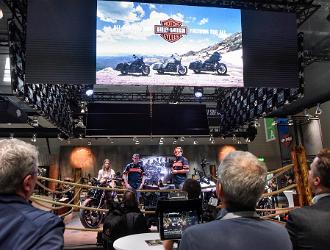 intermot 18 018 016  Pressekonferenz Harley Davidson, Halle 9